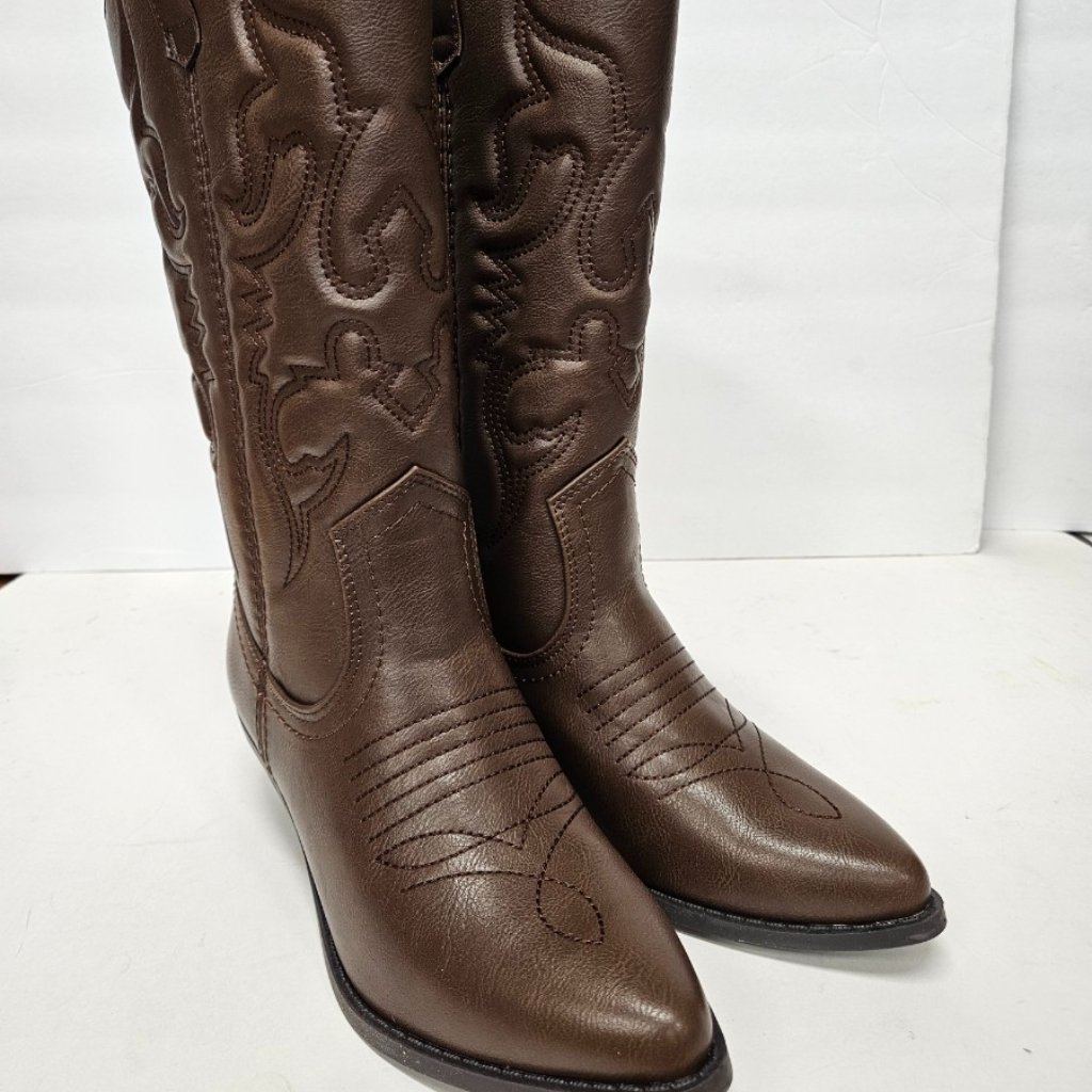 Soda Reno Women's Western Cowboy Boots, Dk-Tan Pu